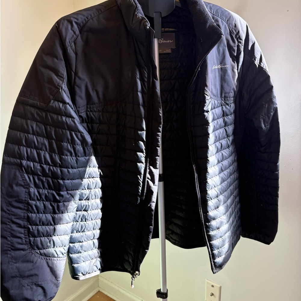 Eddie Bauer Women’s Black Quilted Lightweight Jacket Puffer Puff L Large